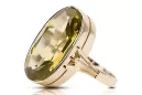 Gelber Peridot 14 Karat Gelbgold Ring Vintage Schmuck vrc113y
